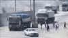 A convoy of aid trucks drives into Gaza from Rafah crossing, April 9, 2024, amid the ongoing conflict between Israel and the Palestinian Islamist group Hamas, in this screen grab taken from video.