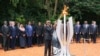 FILE - Rwandan President Paul Kagame lights a memorial flame during a ceremony to mark the 30th anniversary of the Rwandan genocide, held at the Kigali Genocide Memorial, in Kigali, Apr. 7, 2024. 