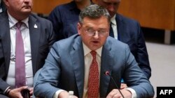 Український міністр закордонних справ Дмитро Кулеба в Організації об’єднаних націй в Нью-Йорку 17 липня 2023 р.