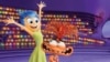 ภาพจาก Disney/Pixar เผยให้เห็นอารมณ์ลั้นลา และวิตกกังวล ในฉากหนึ่งของภาพยนตร์ "Inside Out 2" (Disney/Pixar via AP)