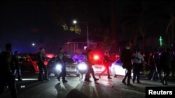 Police work at the scene following a stabbing at Christ the Good Shepherd Church in the Sydney suburb of Wakeley, Australia, April 15, 2024. (AAP Image/Paul Braven via Reuters)