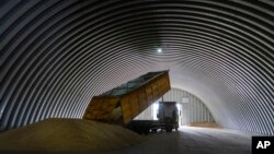 Зерносховище у Згурівці, Україна. 9 серпня 2022. AP Photo/Efrem Lukatsky