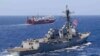 홍해에서 작전 중인 알레이버크급 유도미사일 구축함 USS Truxtun(DDG 103).