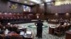 Vice presidential candidate, Mohammad Mahfud Mahmodin speaks at the hearing on the legal challenge against last month's election result, at Indonesia's constitutional court in Jakarta, Indonesia, March 27, 2024.