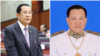 រូបផ្គុំពី​បណ្តាញសង្គម​របស់​រដ្ឋសភាជាតិ​កម្ពុជា​បង្ហាញអតីតនាយករដ្ឋមន្ត្រីកម្ពុជាលោក ហ៊ុន សែន និងប្រធានព្រឹទ្ធសភាអាណត្តិទី៤ លោក សាយ ឈុំ។ (Facebook / National Assembly of Cambodia)
