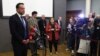 Irish Prime Minister Leo Varadkar speaks at Dublin Castle as counting for the twin referendum to change the Constitution on family and care continues, in Dublin, March 9, 2024.