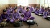 Afghan school boys attend their first class following the start of the new academic year, at a private school in Khost on March 20, 2024.