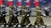 Myanmar military officers march during a parade to commemorate Myanmar's 79th Armed Forces Day, in Naypyitaw, Myanmar, March 27, 2024. 
