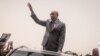 Mohamed Ould Cheikh El Ghazouani, president of Mauritania and leader of the Union for the Republic, waves to supporters celebrating his reelection in Nouakchott on July 01, 2024.