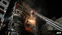 Health authorities said at least 43 people were killed after a fire raced through a 7-story building in Dhaka, Bangladesh, Feb. 29, 2024.