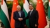 Chinese Premier Li Qiang receives Palestinian President Mahmoud Abbas at the Great Hall of the People in Beijing, June 15, 2023. 