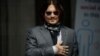L'acteur américain Johnny Depp à son arrivée à la Haute Cour de Londres, le 23 juillet 2020.