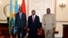 Rais Paul Kagame, Rais Joao Lourenco na RaisFelix Tshisekedi, Luanda, Julai 6, 2022. Picha ya AFP