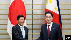日本首相岸田文雄在东京会晤到访的菲律宾总统小马科斯。 (媒体联访2023年2月9日)
