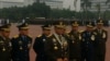 Panglima TNI Jenderal Gatot Nurmantyo (depan) memberikan keterangan dalam peringatan HUT ke 71 TNI di Mabes TNI Cilangkap Jakarta Timur, Rabu 5 Oktober 2016 (Andylala/VOA).