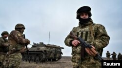 Українські солдати на навчанні в Запорізькій області 23 січня 2023р.