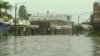 A view shows a flooded street following heavy rains in the town of Byron Bay, New South Wales, Australia, March 30, 2022 in this still image taken from a video. (Australian Broadcasting Corporation/Handout via Reuters) 