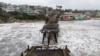 FILE - A powerful winter storm destroyed much of the historic wharf in Capitola, Calif., Jan. 9, 2023.