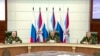 In this photo taken from video released by Russian Defense Ministry Press Service, Russian Defense Minister Sergei Shoigu speaks during a meeting in the Russian Defense Ministry office in Moscow, Sept. 21, 2022. (Russian Defense Ministry Press Service vi