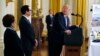 FILE - President Donald Trump speaks during an event about the Paycheck Protection Program used to support small businesses during the coronavirus outbreak, April 28, 2020.
