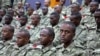 FILE - Somali soldiers attend a training session during the opening ceremony of a Turkish military base in Mogadishu, Somalia, Sept. 30, 2017. 