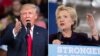 Dari kiri: Capres AS Donald Trump (Republik) dan Hillary Clinton (kanan) dalam rally kampanye mereka, pasca Debat kedua, Minggu (9/10) yang lalu.