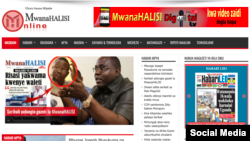 La Une du site de Mwanahalisi, en Tanzanie, le 19 septembre 2017.