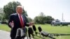 FILE - President Donald Trump talks to reporters on the South Lawn of the White House, July 5, 2019, in Washington. 