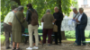 Građani dolazi u park i potpisuju protestni poziv kako bi se počeo riješavati problem redukcije vode u Sarajevo, 15. septembar 2017.