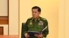 ผู้นำรัฐบาลทหารเมียนมา พลเอกอาวุโส มิน อ่อง หล่าย 31 ม.ค. 2024