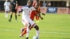 Le défenseur du Congo Brazzaville Moubhio Bous lors du match de qualification pour la Coupe du Monde 2018 au stade Mandela National, à Kampala, le 12 novembre 2016.