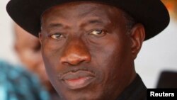 FILE - Nigeria's President Goodluck Jonathan, Aug. 1, 2012.