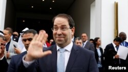 Le Premier ministre tunisien Youssef Chahed à Tunis, 4 avril 2018.