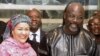 La secrétaire générale adjointe de l'ONU, Amina J Mohammed, à gauche, et le président libérien George Weah à Monrovia le 22 mars 2018.