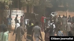 Des émeutes lors des manifestations contre la carricature du prophète Mahommet dans Charlie Hebdo, le 16 janvier 2015 au Niger