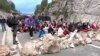 Montenegro, Cetinje, Barricades ahed the religious ceremony of throning od the SOC archbishop