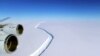 Aerial view of the crack in the Larsen C Ice Shelf from December. 