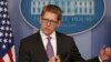 White House press secretary Jay Carney briefs reporters at the White House in Washington, March 11, 2014. 