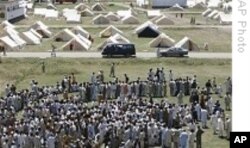 نقل مکانی کرنے والوں کے لیے قائم ایک خیمہ بستی
