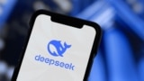 资料照片：在手机上安装的中国人工智能应用DeepSeek