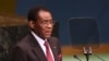 Teodoro Obiang Nguema Mbasogo, président de la Guinée équatoriale, prend la parole lors du Sommet de la paix de Nelson Mandela, à New York, le 24 septembre 2018.