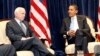 President-elect Barack Obama meets with Sen John McCain, R-Ariz., Nov. 17, 2008, at Obama's transition office in downtown Chicago. China is thought to have hacked the presidential campaigns of both Obama and McCain in 2008. 