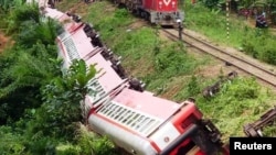 Un train a déraillé à Eseka, Cameroun, 21 octobre 2016. 
