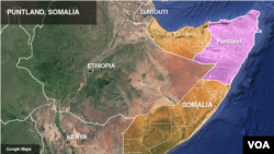 Ramani ya jimbo la Somalia la Puntland