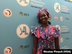 Florence Diatta, participante sénégalaise au YALI 2017, Washington, le 1er août 2017 (VOA/Nicolas Pinault)