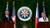 U.S. President Barack Obama speaks next to Philippine President Benigno Aquino III during a joint news conference at Malacanang Palace in Manila, Philippines, Apr. 28, 2014.