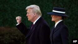 Президент Дональд Трамп и первая леди Мелания Трамп. 20 января 2025 г. 