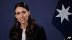 FILE - New Zealand Prime Minister Jacinda Ardern speaks at a press conference in Sydney, Australia, on July 8, 2022. 