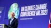 U.S. President Joe Biden speaks at the U.N. Climate Change Conference (COP26) in Glasgow, Scotland, Britain, November 2, 2021.