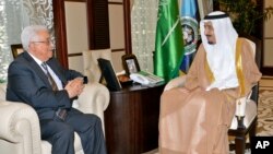 عکسی از دیدار محمود عباس و ملک سلمان